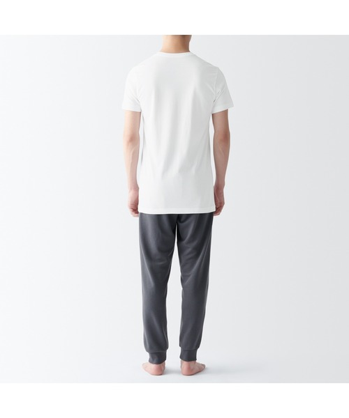 無印良品（ムジルシリョウヒン）の「紳士　脇に縫い目のない　２枚組　クルーネック半袖Ｔシャツ（インナーウェア/肌着・メンズ・ホワイト/ブラック・XS/XL/S/M/L）」の5枚目の写真