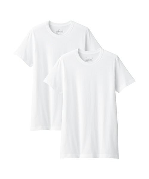 無印良品（ムジルシリョウヒン）の「紳士　脇に縫い目のない　２枚組　クルーネック半袖Ｔシャツ（インナーウェア/肌着・メンズ・ホワイト/ブラック・XS/XL/S/M/L）」の7枚目の写真