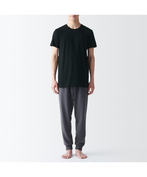 無印良品（ムジルシリョウヒン）の「紳士　脇に縫い目のない　２枚組　クルーネック半袖Ｔシャツ（インナーウェア/肌着・メンズ・ホワイト/ブラック・XS/XL/S/M/L）」の10枚目の写真