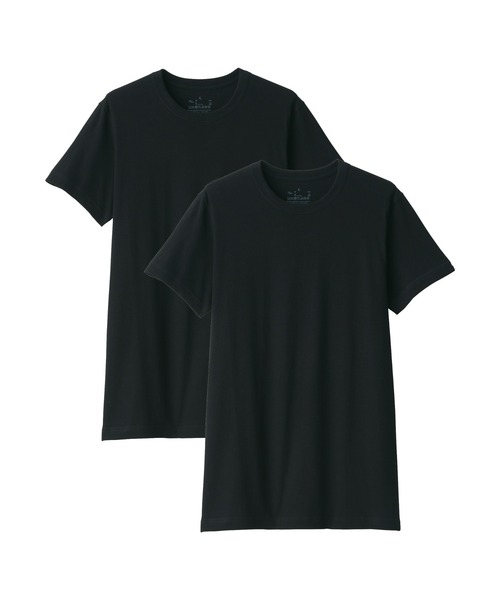 無印良品（ムジルシリョウヒン）の「紳士　脇に縫い目のない　２枚組　クルーネック半袖Ｔシャツ（インナーウェア/肌着・メンズ・ホワイト/ブラック・XS/XL/S/M/L）」の14枚目の写真