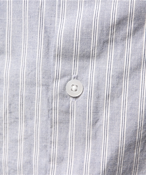 ivory court（アイボリーコート）の「ブルーストライプ バンドカラーシャツ◆（シャツ/ブラウス・メンズ・ホワイト/ブルー・36/38/40）」の5枚目の写真