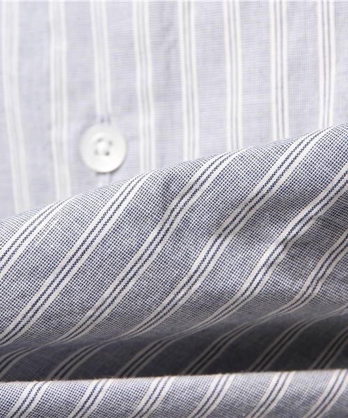 ivory court（アイボリーコート）の「ブルーストライプ バンドカラーシャツ◆（シャツ/ブラウス・メンズ・ホワイト/ブルー・36/38/40）」の6枚目の写真