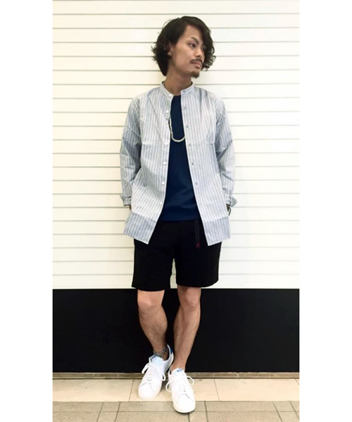 ivory court（アイボリーコート）の「ブルーストライプ バンドカラーシャツ◆（シャツ/ブラウス・メンズ・ホワイト/ブルー・36/38/40）」の12枚目の写真