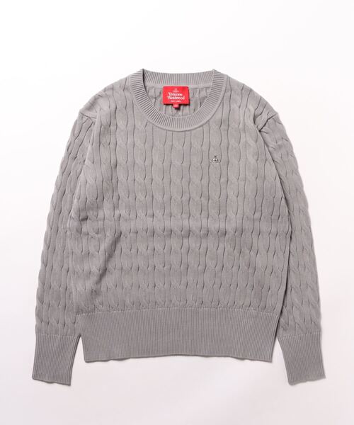 Vivienne Westwood（ヴィヴィアンウエストウッド）の「ｵｰｶﾞﾆｯｸｺｯﾄﾝｹｰﾌﾞﾙｸﾙｰﾈｯｸﾄｯﾌﾟ（ニット/セーター・レディース・ピンク/ブラック/サックスブルー/グレー・FREE）」の3枚目の写真