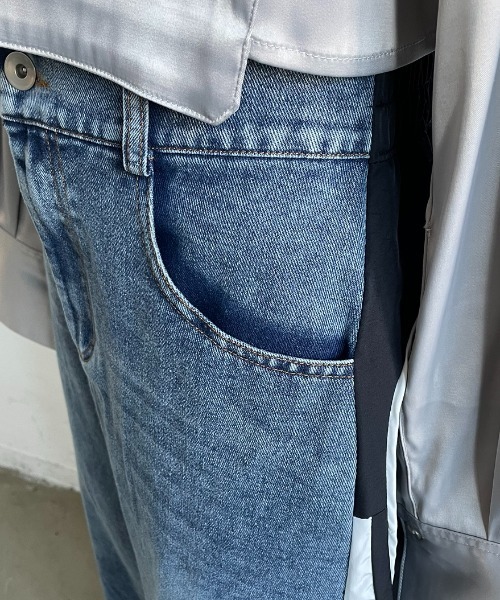 AIC.（エーアイシー）の「デニムリメイクロングスカート（スカート・レディース・ネイビー/ブラック・FREE）」の6枚目の写真