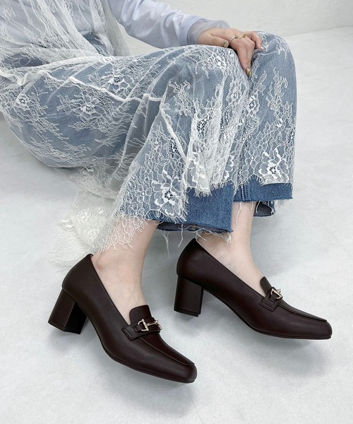 跳べるパンプス ／ ふかふか ビット ヒール ローファー /R-3214