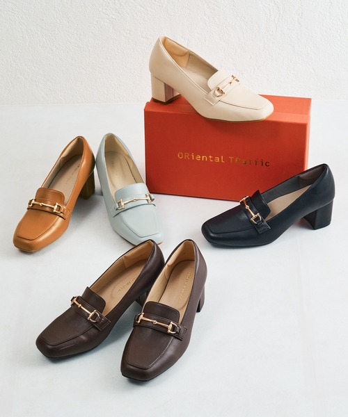 跳べるパンプス ／ ふかふか ビット ヒール ローファー /R-3214