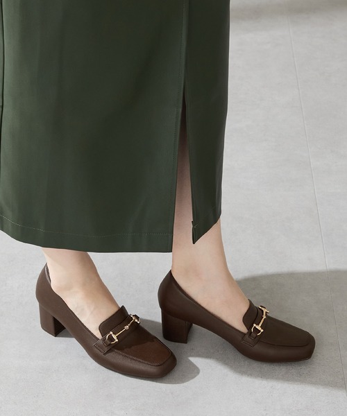 跳べるパンプス ／ ふかふか ビット ヒール ローファー /R-3214