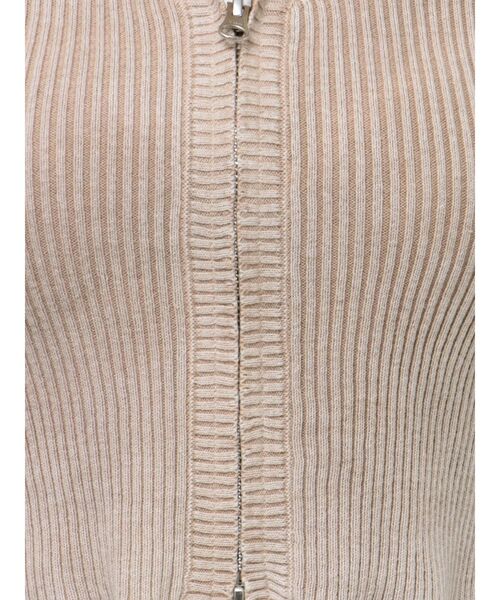 GYDA（ジェイダ）の「ハーフスリーブブリーチ Wファスナーリブニットトップス（Tシャツ/カットソー・レディース・ネイビー/ベージュ/オフホワイト・FREE）」の18枚目の写真