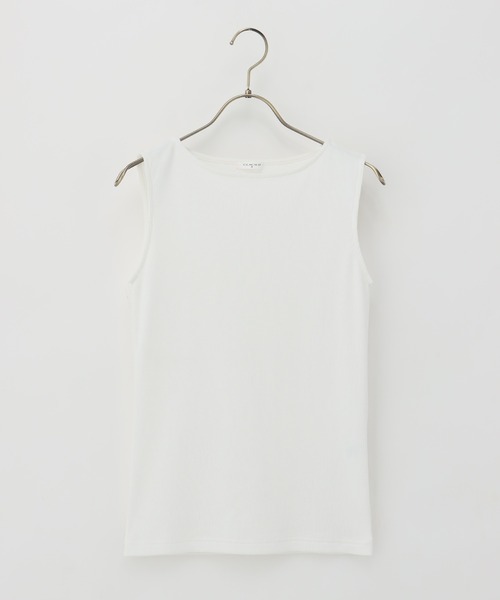 Honeys(ハニーズ)の「ボートネックタンクトップ(タンクトップ・レディース・スミクロ/アイボリー/ブラック/グレイッシュベージュ/ブルー/ブラウン・S/M/L/LL)」の19枚目の写真