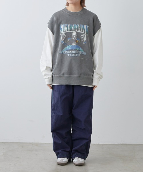 SOUNDSGOOOOD（サウンズグッド）の「【SOUNDS GOOOOD / サウンズグッド】ヴィンテージライクプリントスウェットベスト（ベスト・メンズ・チャコールグレー/グレイッシュベージュ・ONE SIZE）」の17枚目の写真