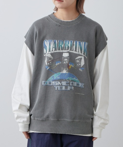 SOUNDSGOOOOD（サウンズグッド）の「【SOUNDS GOOOOD / サウンズグッド】ヴィンテージライクプリントスウェットベスト（ベスト・メンズ・チャコールグレー/グレイッシュベージュ・ONE SIZE）」の14枚目の写真