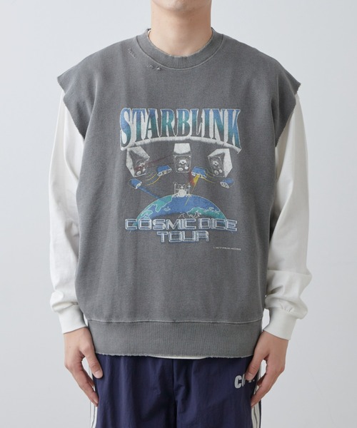 SOUNDSGOOOOD（サウンズグッド）の「【SOUNDS GOOOOD / サウンズグッド】ヴィンテージライクプリントスウェットベスト（ベスト・メンズ・チャコールグレー/グレイッシュベージュ・ONE SIZE）」の20枚目の写真