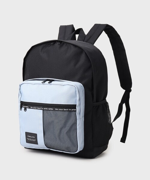 PINK-latte（ピンクラテ）の「◆【容量約23L】ハーフメッシュリュック（バックパック/リュック・キッズ・ブラック/ライトブルー/オフホワイト・00）」の12枚目の写真