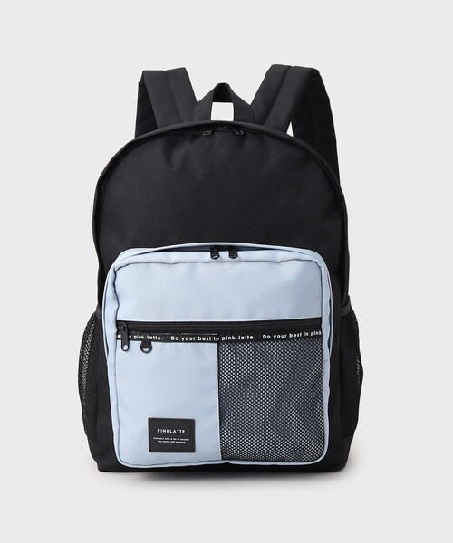 PINK-latte（ピンクラテ）の「◆【容量約23L】ハーフメッシュリュック（バックパック/リュック・キッズ・ブラック/ライトブルー/オフホワイト・00）」の13枚目の写真