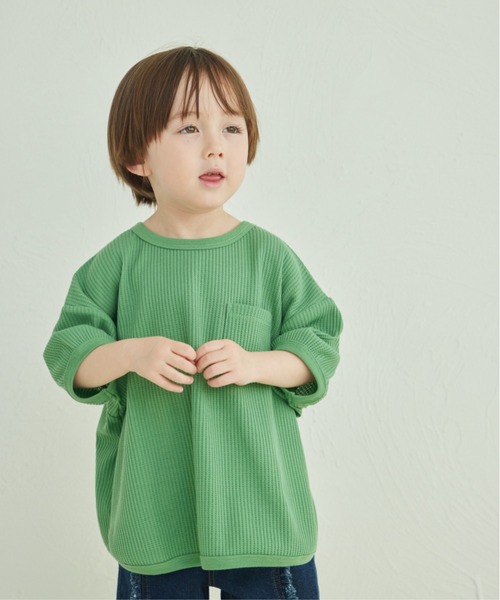 cccmalie ワッフル半袖 メンズ ワッフル生地 ビッグシルエット半袖TシャツFL23SS-014M