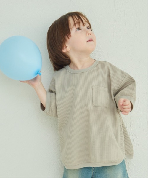バルーンシルエット ワッフル半袖Tシャツ（Tシャツ/カットソー