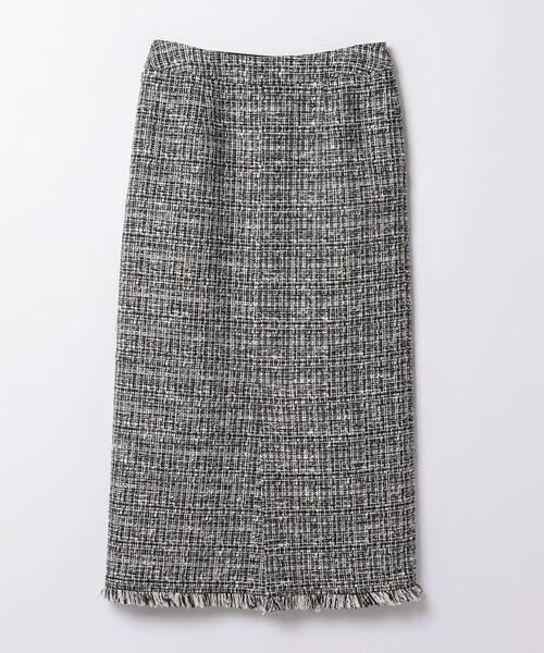 LANVIN en Bleu（ランバンオンブルー）の「ミックスツイードスカート（スカート・レディース・ライトカーキ/ブラック・38/36）」の14枚目の写真