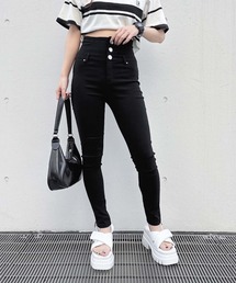 ENVYM | ハイウエストボタンジェギンス(その他パンツ)