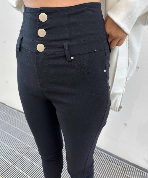ENVYM（アンビー）の「ハイウエストボタンジェギンス（その他パンツ・レディース・ブラック・SMALL/MEDIUM）」の11枚目の写真