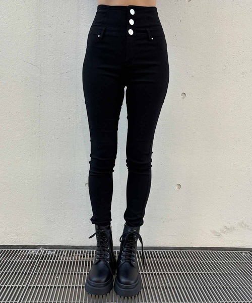 ENVYM（アンビー）の「ハイウエストボタンジェギンス（その他パンツ・レディース・ブラック・SMALL/MEDIUM）」の12枚目の写真