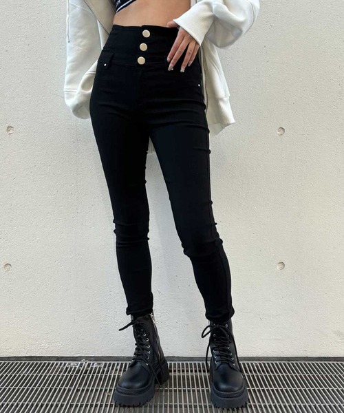 ENVYM(アンビー)の「ハイウエストボタンジェギンス(その他パンツ・レディース・ブラック・SMALL/MEDIUM)」の16枚目の写真