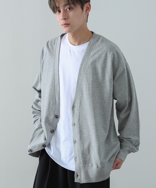 improves（インプローブス）の「ミニスウェット Vネック カーディガン（カーディガン/ボレロ・メンズ・グレー/ブラック/チャコール/オートミール・MEDIUM/LARGE/X-LARGE）」の3枚目の写真