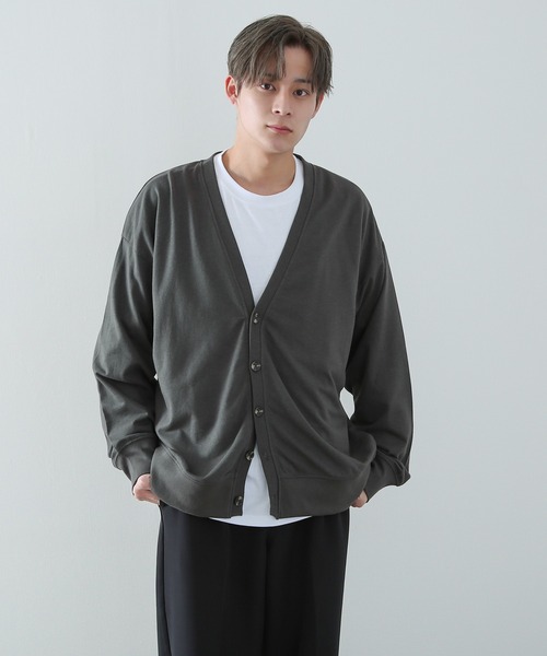 improves（インプローブス）の「ミニスウェット Vネック カーディガン（カーディガン/ボレロ・メンズ・グレー/ブラック/チャコール/オートミール・MEDIUM/LARGE/X-LARGE）」の5枚目の写真