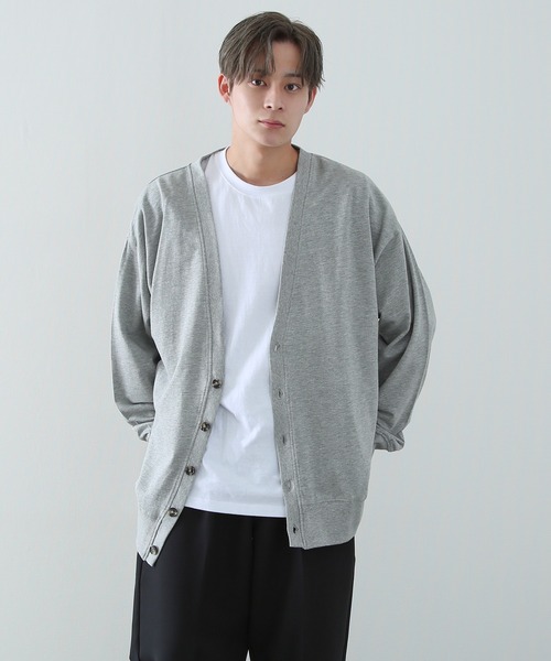 improves（インプローブス）の「ミニスウェット Vネック カーディガン（カーディガン/ボレロ・メンズ・グレー/ブラック/チャコール/オートミール・MEDIUM/LARGE/X-LARGE）」の9枚目の写真