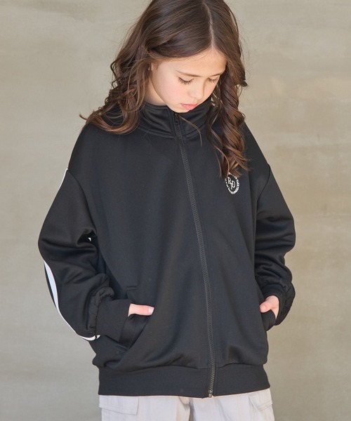 GLOBAL WORK(グローバルワーク)の「トラックジャケット/996540(ジャージ・キッズ・ブラック/アイボリー・130cm/140cm/150cm/160cm/170cm)」の16枚目の写真