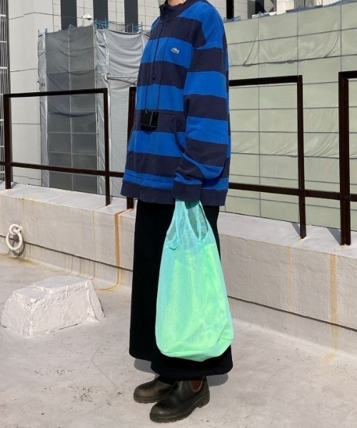 EARTH MADE(アースメイド)の「2 LAYERS TOTE(トートバッグ・レディース・ホワイト/ライトグレー系2/グレー系1/ベージュ系2/ライトブルー/ライトグレー系1/ベージュ系1/グレー系2・FREE)」の8枚目の写真