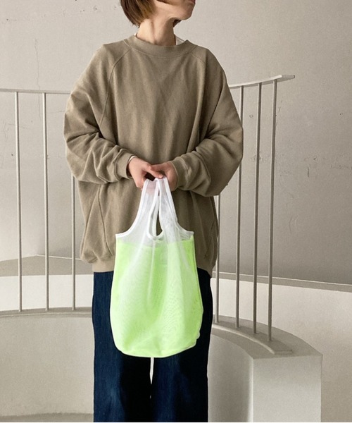 EARTH MADE(アースメイド)の「2 LAYERS TOTE(トートバッグ・レディース・ホワイト/ライトグレー系2/グレー系1/ベージュ系2/ライトブルー/ライトグレー系1/ベージュ系1/グレー系2・FREE)」の9枚目の写真