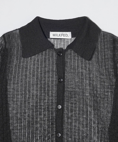 MILKFED.（ミルクフェド）の「BUMPY KNIT TOP（ニット/セーター・レディース・ブラック/オフホワイト/ライトグリーン・ONE SIZE）」の5枚目の写真