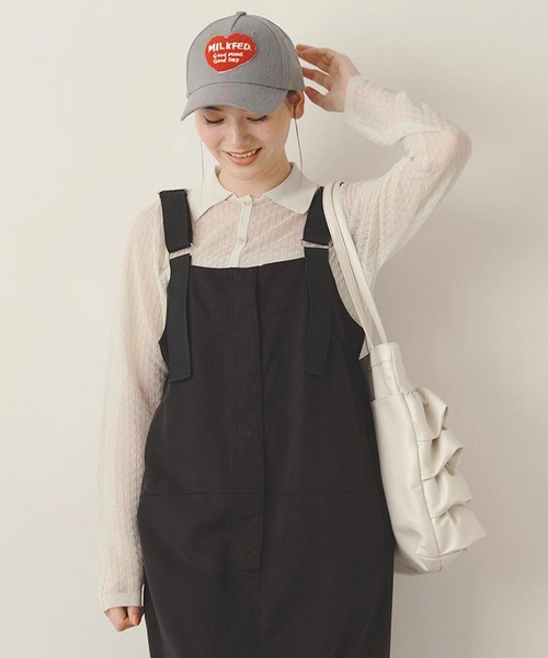 MILKFED.（ミルクフェド）の「BUMPY KNIT TOP（ニット/セーター・レディース・ブラック/オフホワイト/ライトグリーン・ONE SIZE）」の13枚目の写真