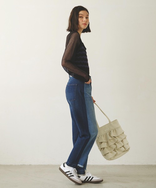 MILKFED.（ミルクフェド）の「BUMPY KNIT TOP（ニット/セーター・レディース・ブラック/オフホワイト/ライトグリーン・ONE SIZE）」の20枚目の写真