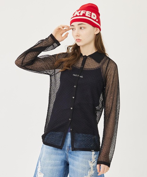 MILKFED.（ミルクフェド）の「BUMPY KNIT TOP（ニット/セーター・レディース・ブラック/オフホワイト/ライトグリーン・ONE SIZE）」の21枚目の写真