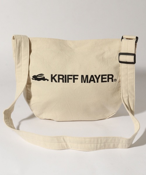 KRIFF MAYER(クリフメイヤー)の「【KRIFF MAYER/クリフメイヤー】ニュースペーパー キャンバス ロゴ ショルダーバッグ(ショルダーバッグ・メンズ・ブラック/アイボリー・FREE)」の1枚目の写真