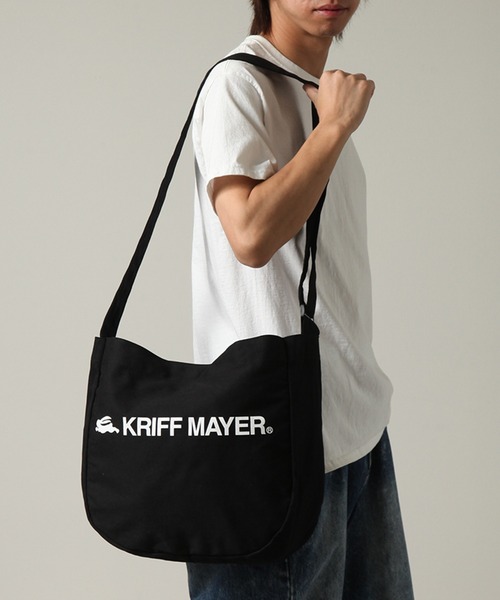 KRIFF MAYER(クリフメイヤー)の「【KRIFF MAYER/クリフメイヤー】ニュースペーパー キャンバス ロゴ ショルダーバッグ(ショルダーバッグ・メンズ・ブラック/アイボリー・FREE)」の17枚目の写真