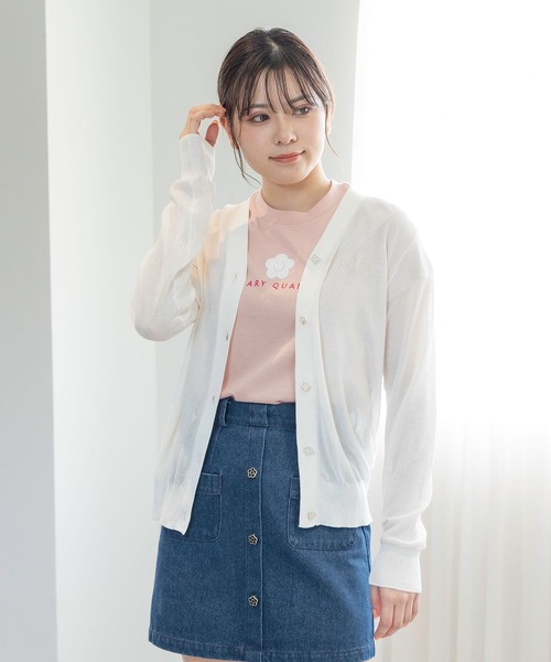 (❁ふみ❁)デニムシャツ＊マリークワント＊オーバーサイズ マリークワント デニムドッキング オーバーサイズスウェット