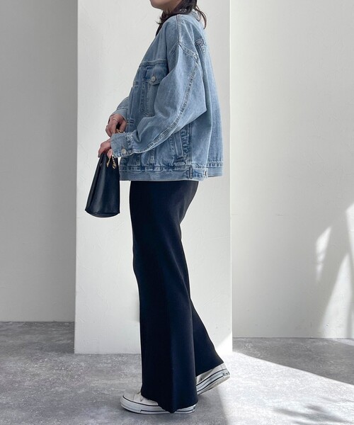 fredy emue（フレディエミュ）の「【選べるスカート丈】シーズンレスニットスカート（スカート・レディース・グレー/ブラック・38/36）」の4枚目の写真