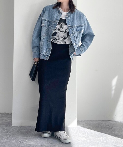 fredy emue（フレディエミュ）の「【選べるスカート丈】シーズンレスニットスカート（スカート・レディース・グレー/ブラック・38/36）」の6枚目の写真