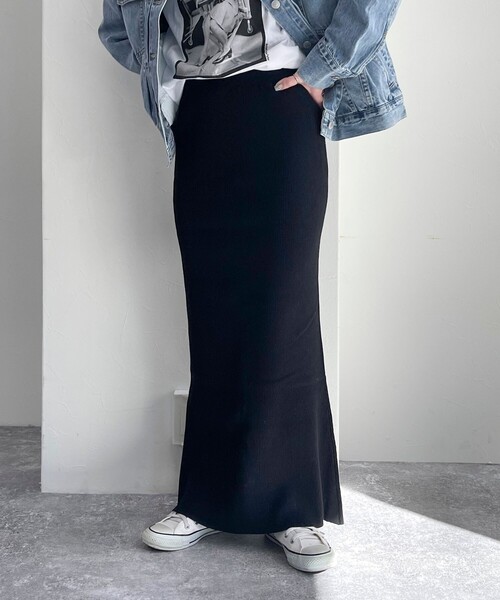 fredy emue（フレディエミュ）の「【選べるスカート丈】シーズンレスニットスカート（スカート・レディース・グレー/ブラック・38/36）」の8枚目の写真