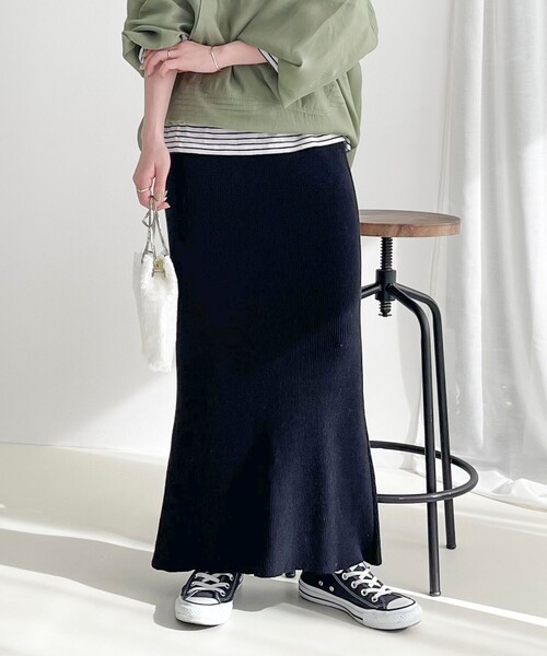 fredy emue（フレディエミュ）の「【選べるスカート丈】シーズンレスニットスカート（スカート・レディース・グレー/ブラック・38/36）」の15枚目の写真