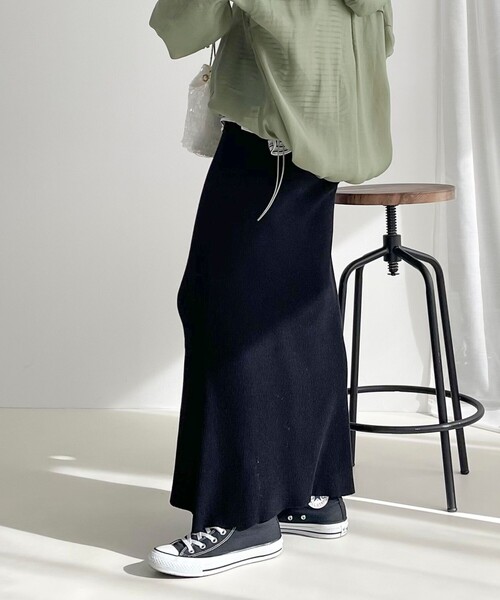 fredy emue（フレディエミュ）の「【選べるスカート丈】シーズンレスニットスカート（スカート・レディース・グレー/ブラック・38/36）」の16枚目の写真