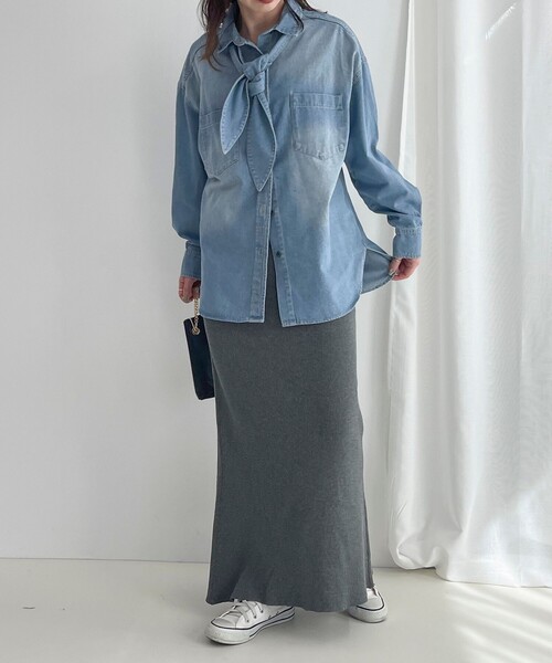 fredy emue（フレディエミュ）の「【選べるスカート丈】シーズンレスニットスカート（スカート・レディース・グレー/ブラック・38/36）」の17枚目の写真