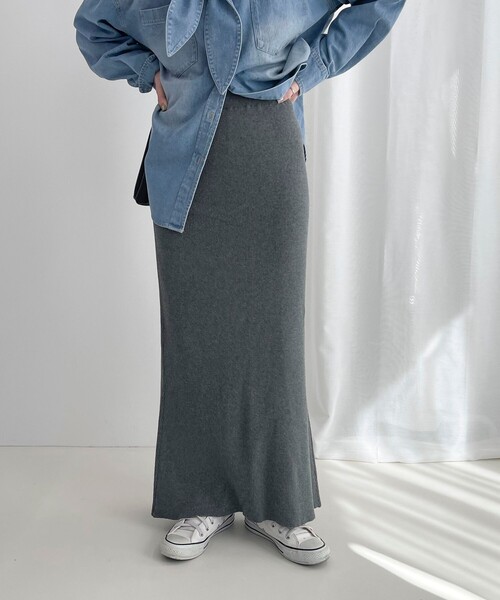 fredy emue（フレディエミュ）の「【選べるスカート丈】シーズンレスニットスカート（スカート・レディース・グレー/ブラック・38/36）」の21枚目の写真