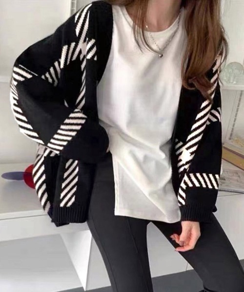 Miniministore(ミニミニストア)の「ニットカーディガン レディース 春秋冬(カーディガン/ボレロ・レディース・ベージュ/ブラック・FREE)」の17枚目の写真
