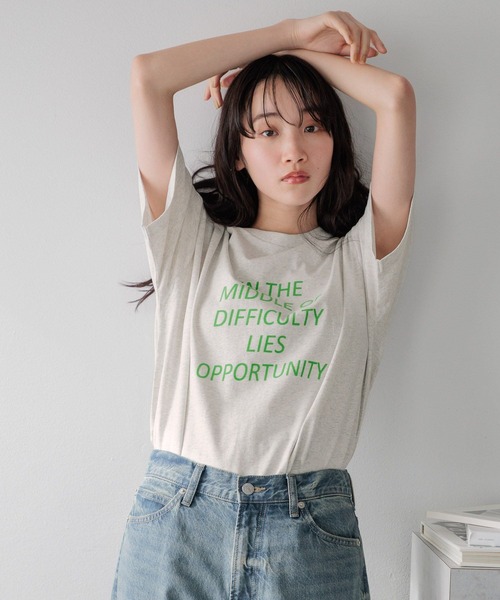 売れ筋商品|||イチ Tシャツ レディース トップス NARINI - Print T-shirt - string SITRY tシャツ Girl Embroidery T-shirt/別注 オーバーサイズ