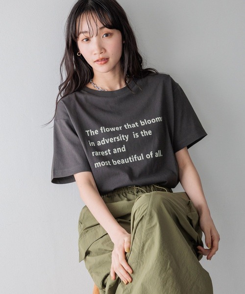 LOWRYS FARM(ローリーズファーム)の「アソートプリントロゴTSS 991859(Tシャツ/カットソー・レディース・チャコールグレー/グレー/ホワイト系その他/ホワイト/グレー系その他/ホワイト系その他2・FREE)」の13枚目の写真