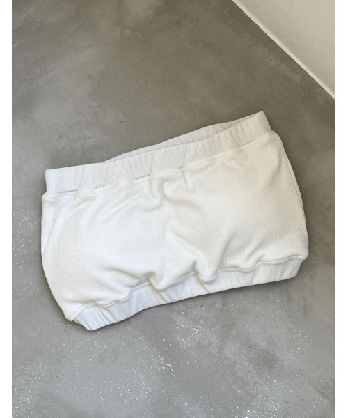 Re:EDIT(リエディ)の「カップ付きリブバンドゥ(その他アンダーウェア/インナー・レディース・ブラック/オフホワイト/ベージュ・LARGE/MEDIUM)」の2枚目の写真